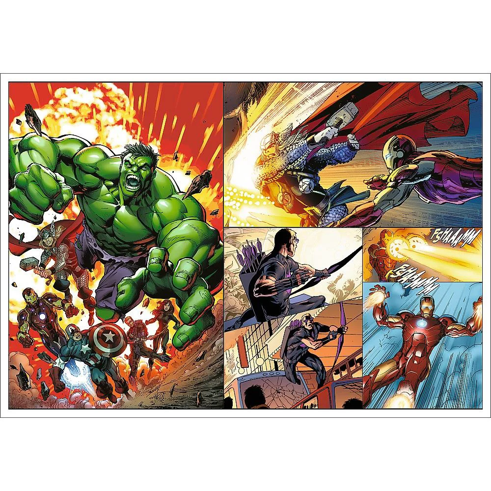 Пазл Trefl Мстители Marvel: Геройские дни, 4x250 эл. foto