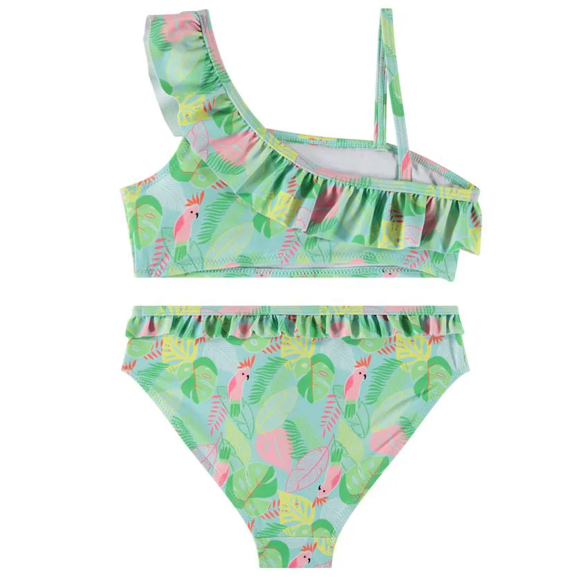 Orchestra Costum de baie din 2 piese asimetric cu imprimeu jungle