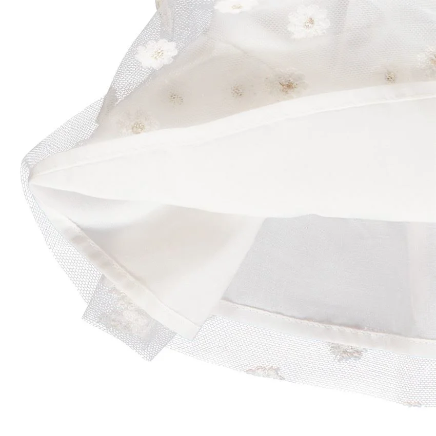 Orchestra Fustita tulle pentru ceremonii cu broderie Ecru