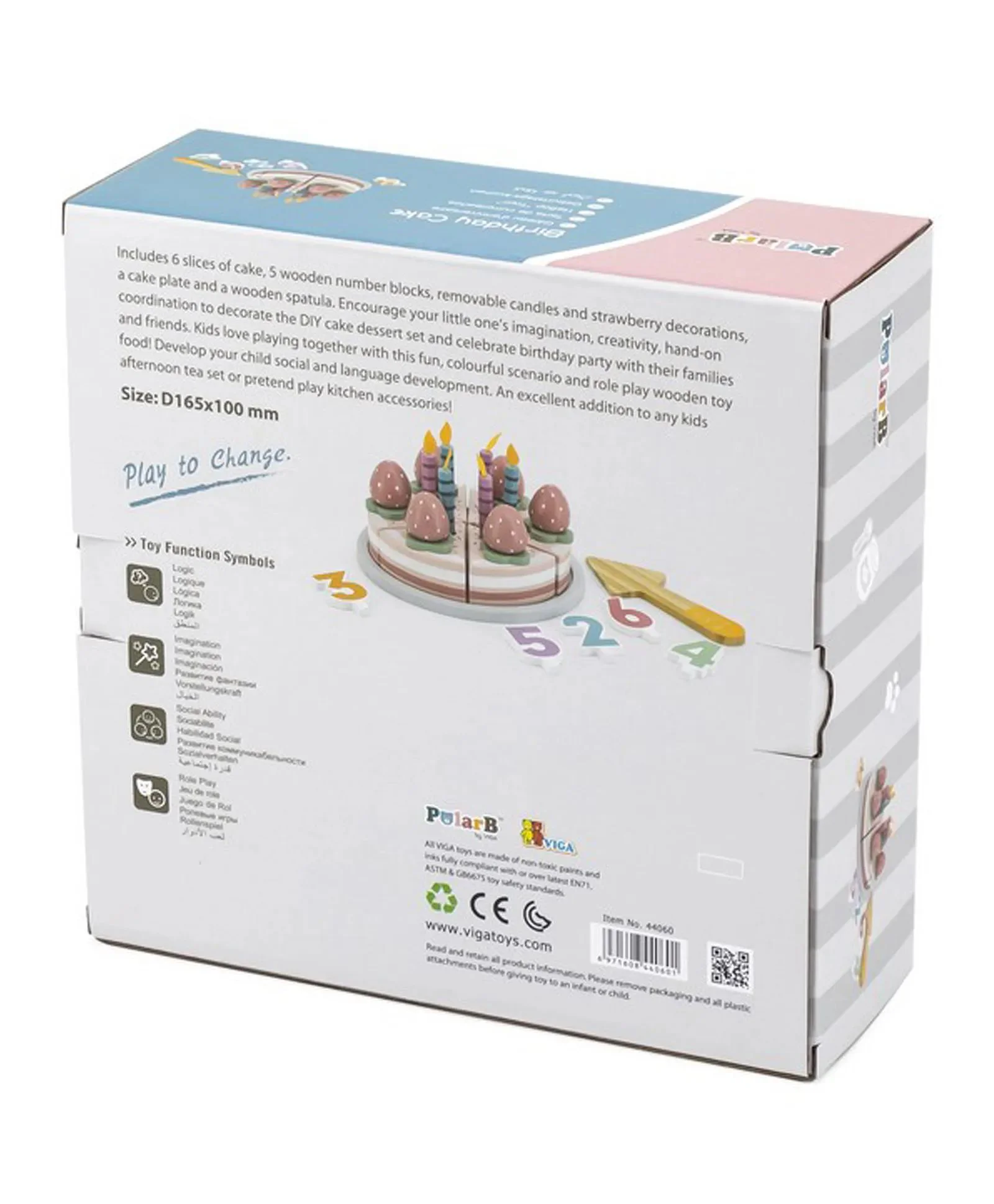 Joc din lemn Viga Toys Torta, 25 el. foto