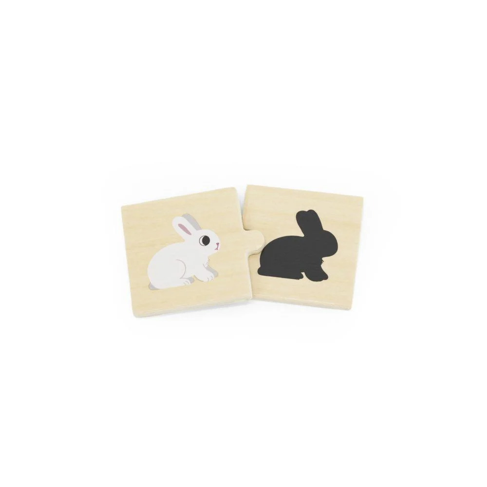Puzzle din lemn Viga Toys Animale, 24 el. foto