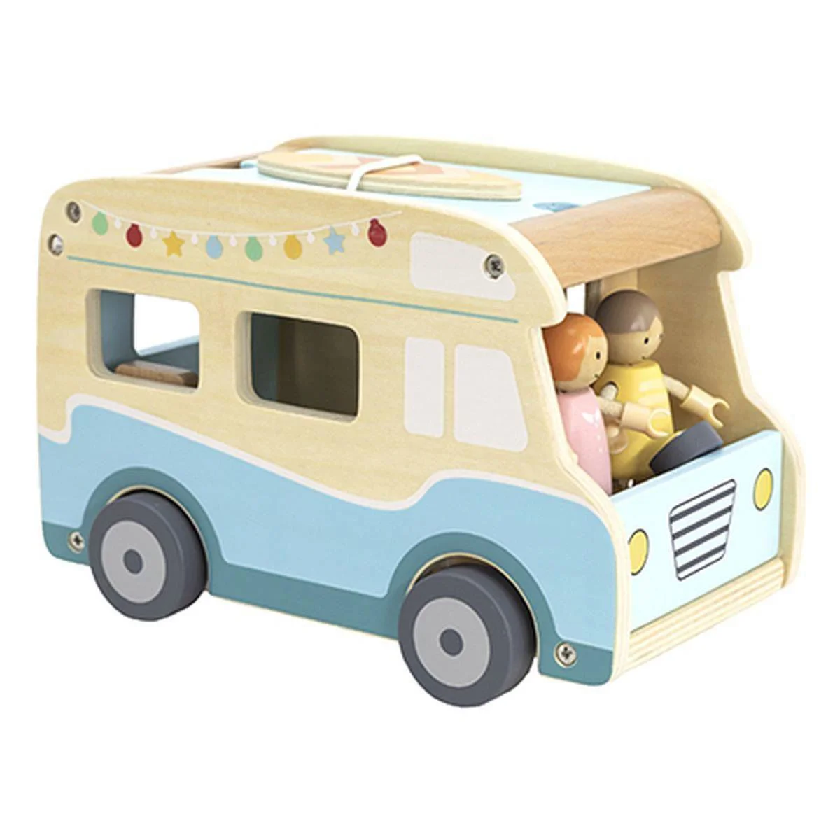 Деревянный игровой набор Viga Toys Дом на колёсах с фигурками и аксессуарами foto