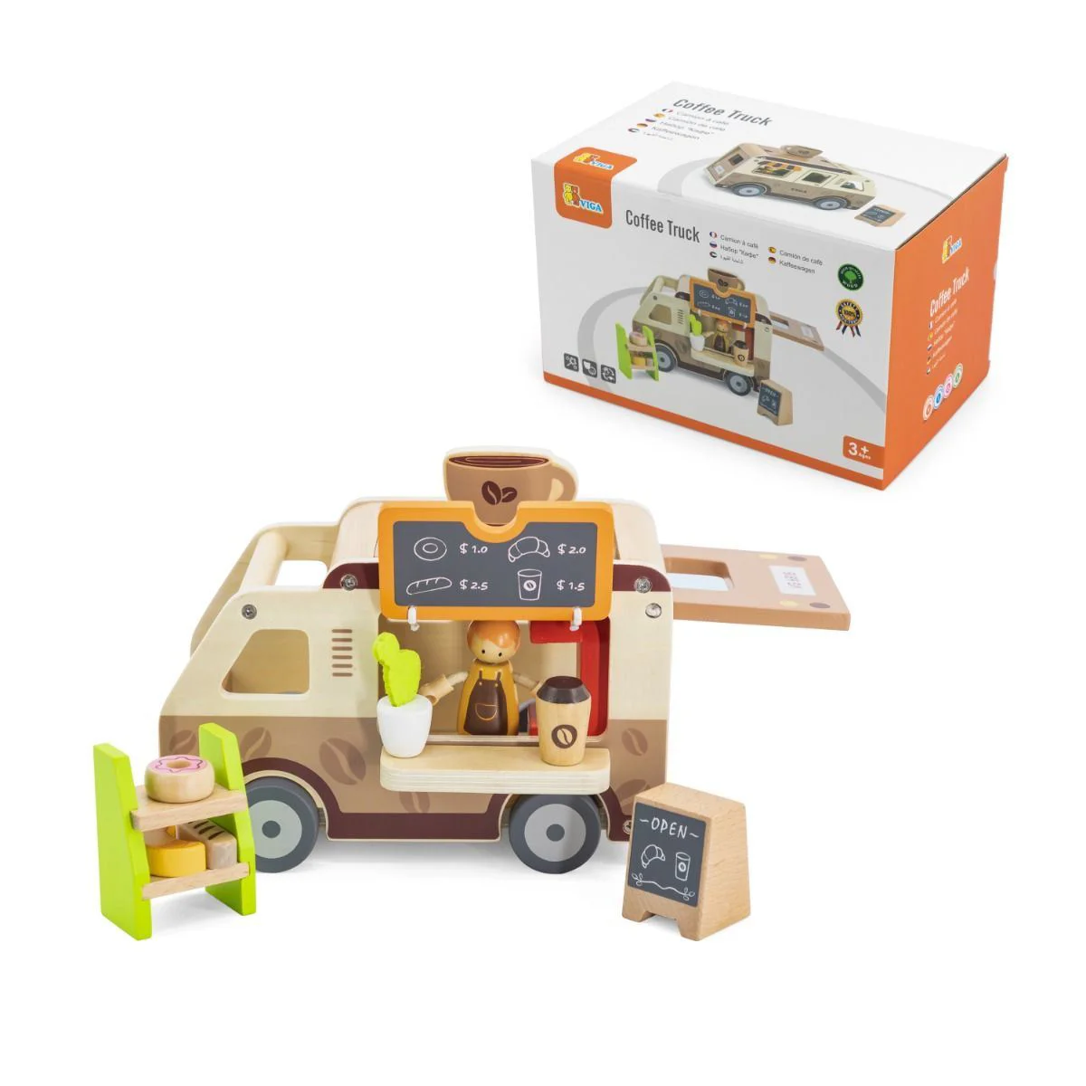 Set de joaca din lemn Viga Toys Cafenea foto