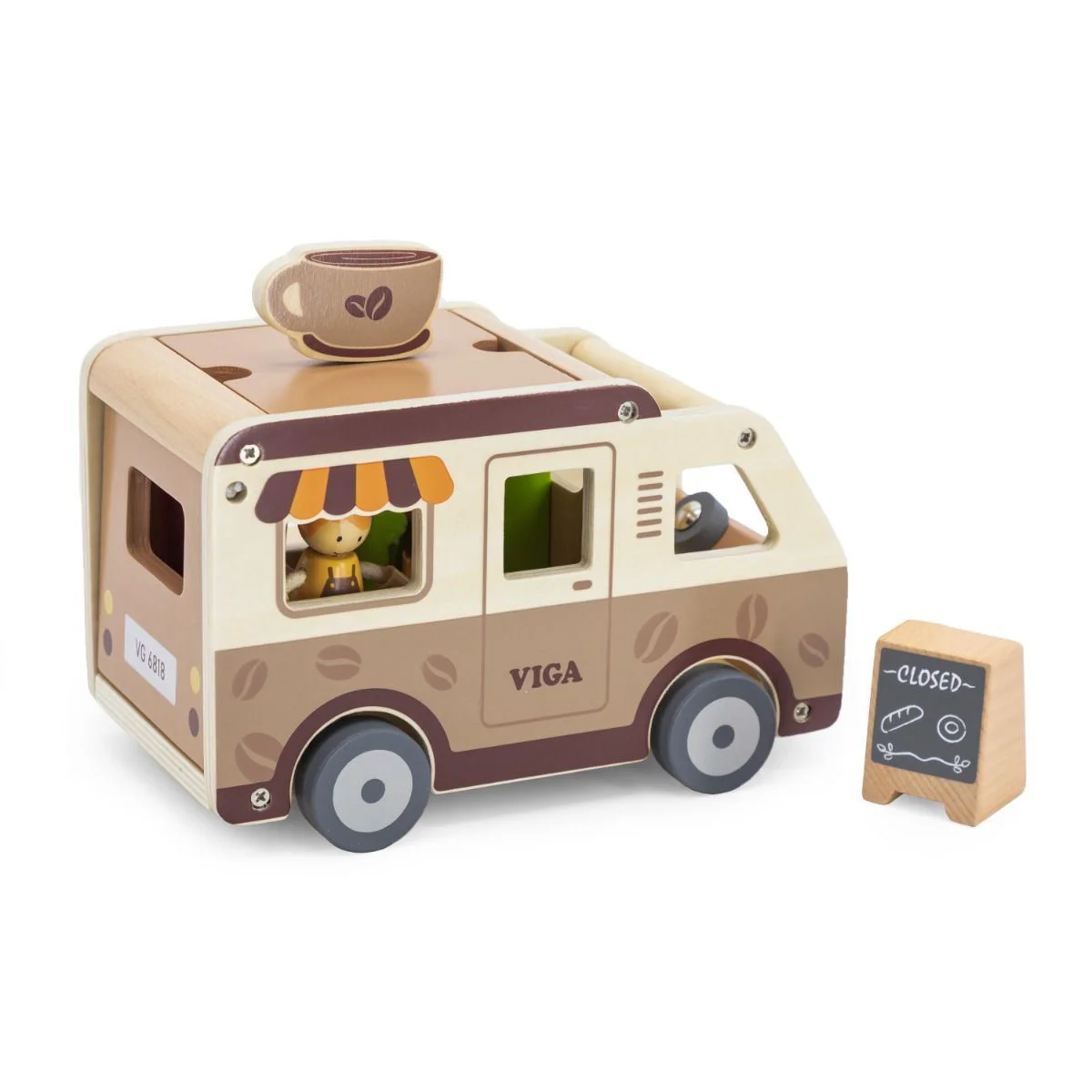 Set de joaca din lemn Viga Toys Cafenea foto