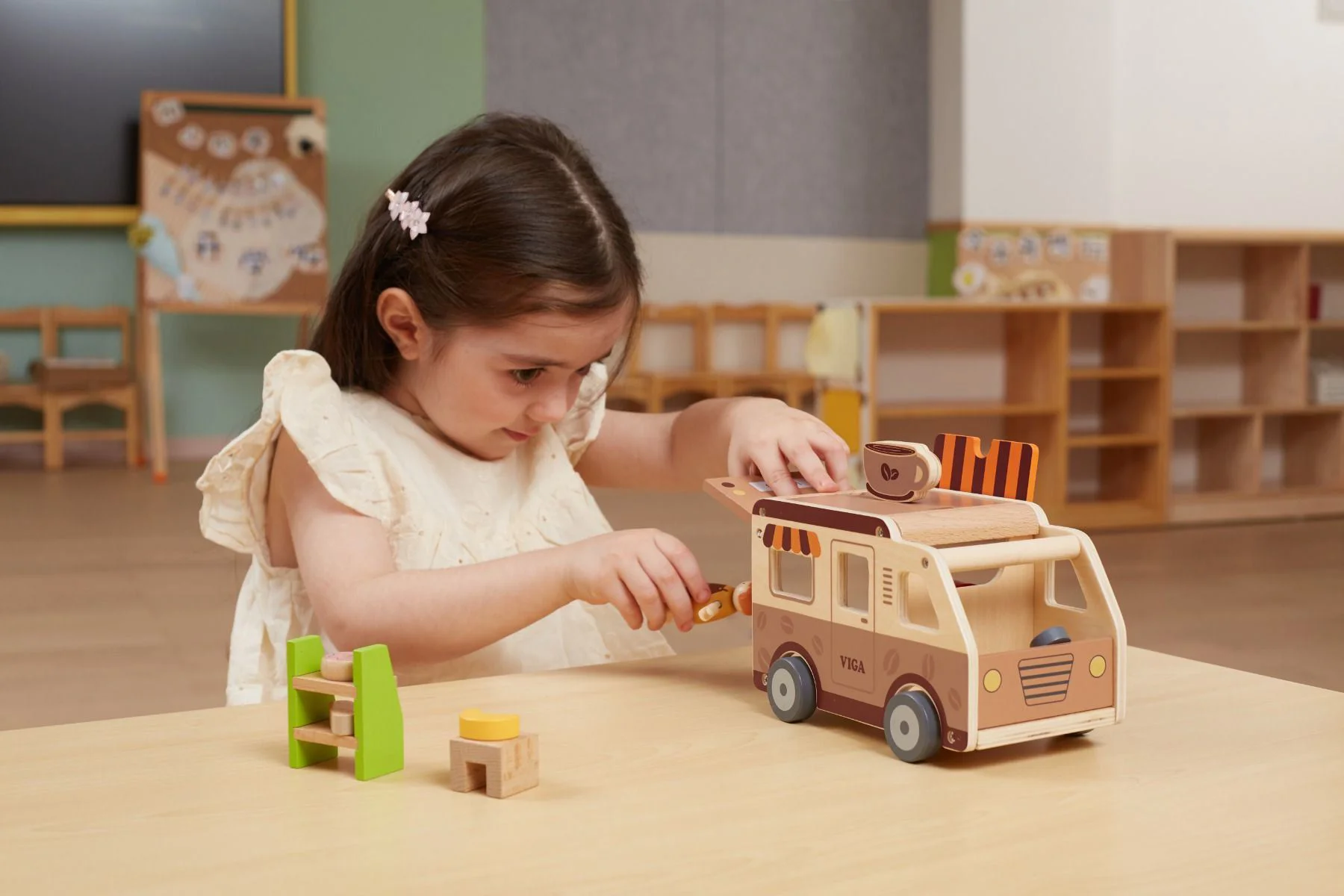 Set de joaca din lemn Viga Toys Cafenea foto