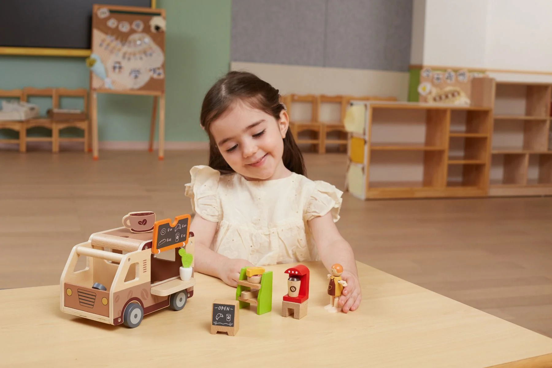 Set de joaca din lemn Viga Toys Cafenea foto