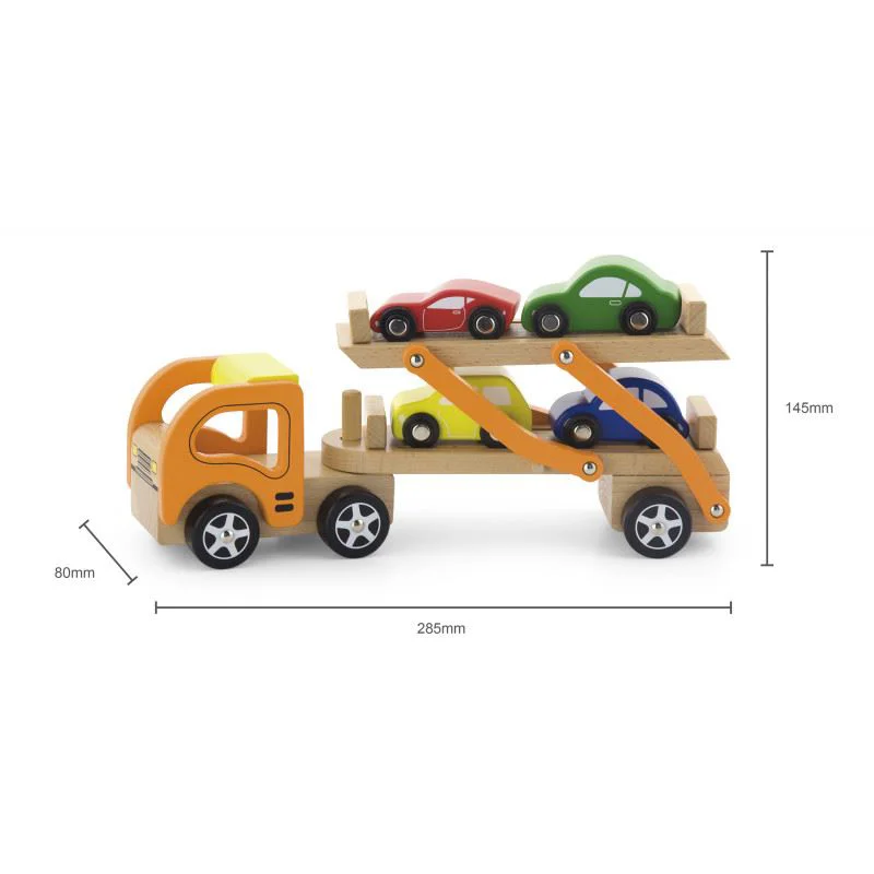 Set de joaca din lemn Viga Toys Transportor de masini foto