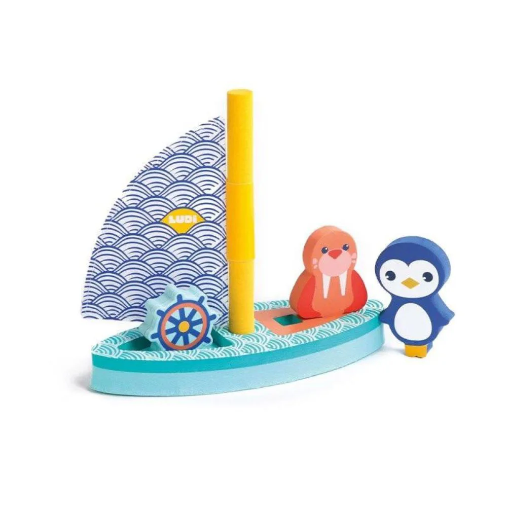 Игрушка для ванны Ludi Плавающий кораблик с персонажами