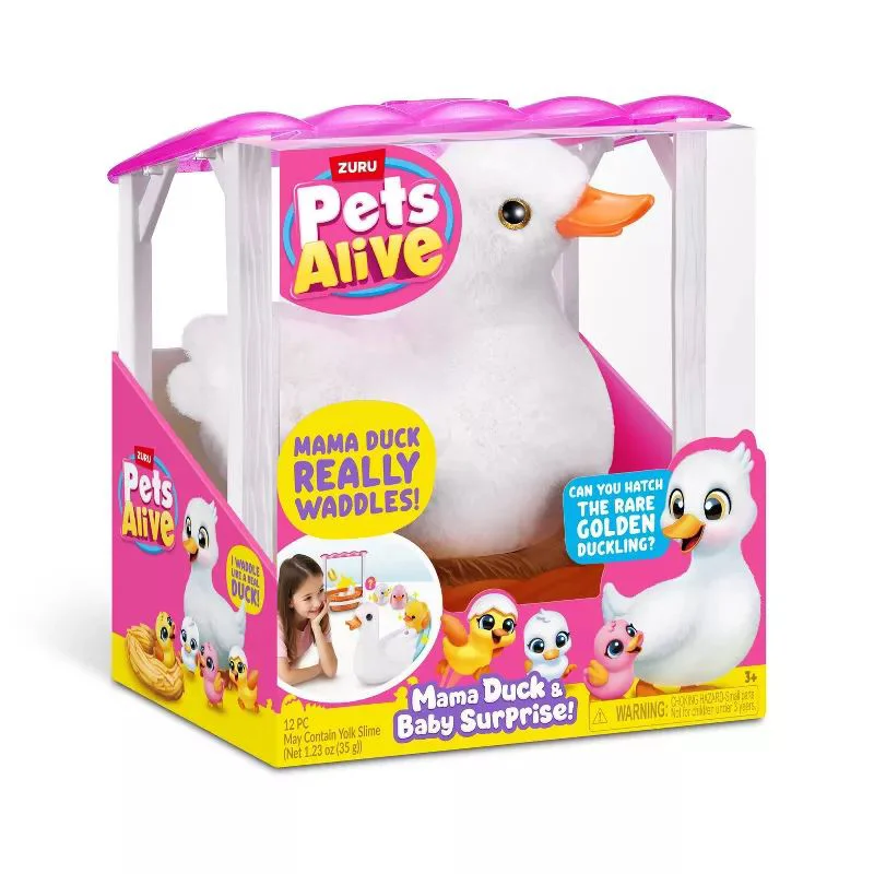 Интерактивный игровой набор Zuru Pets Alive Утка с утятами