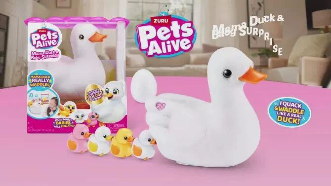 Интерактивный игровой набор Zuru Pets Alive Утка с утятами