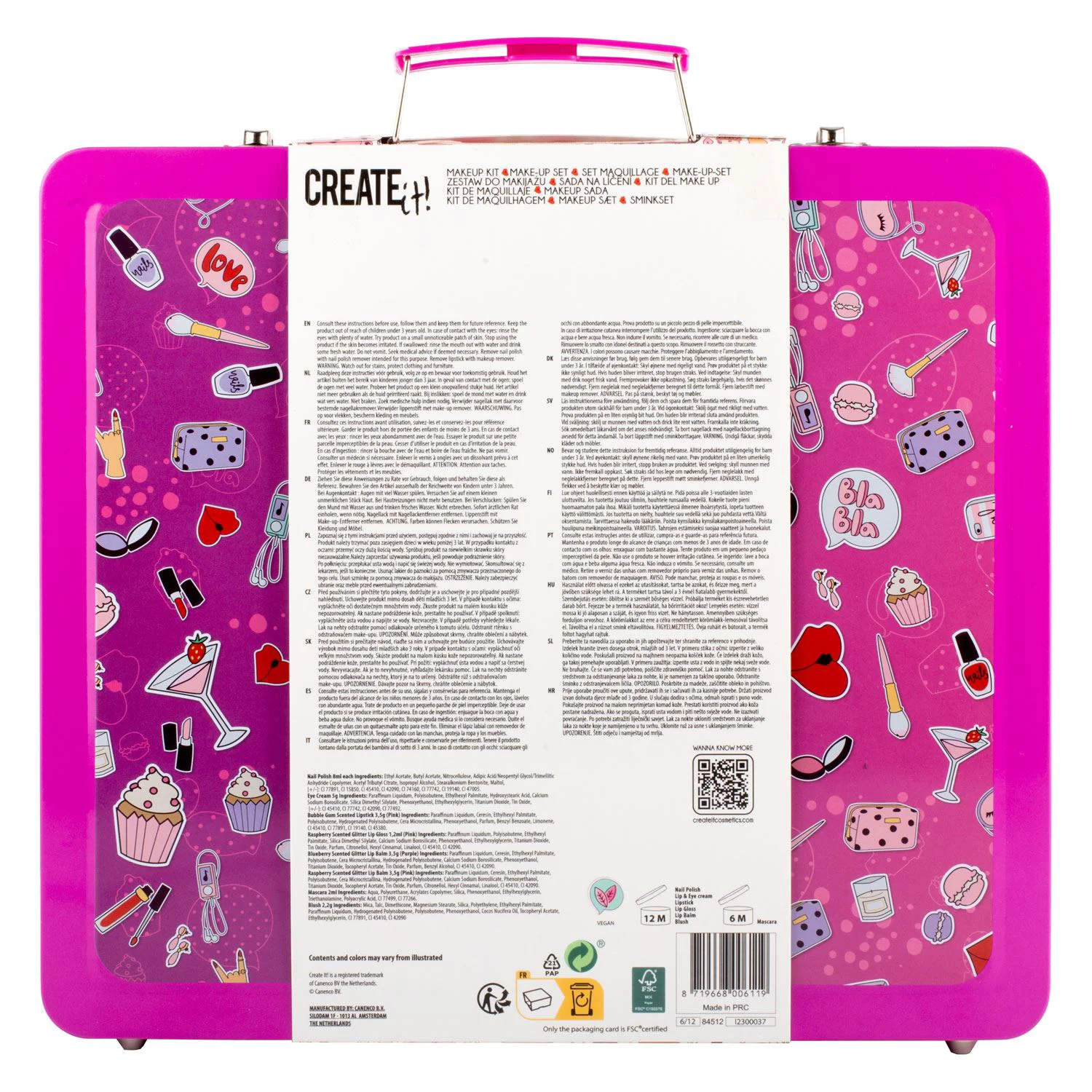 Set de machiaj pentru fetite Create it Neon