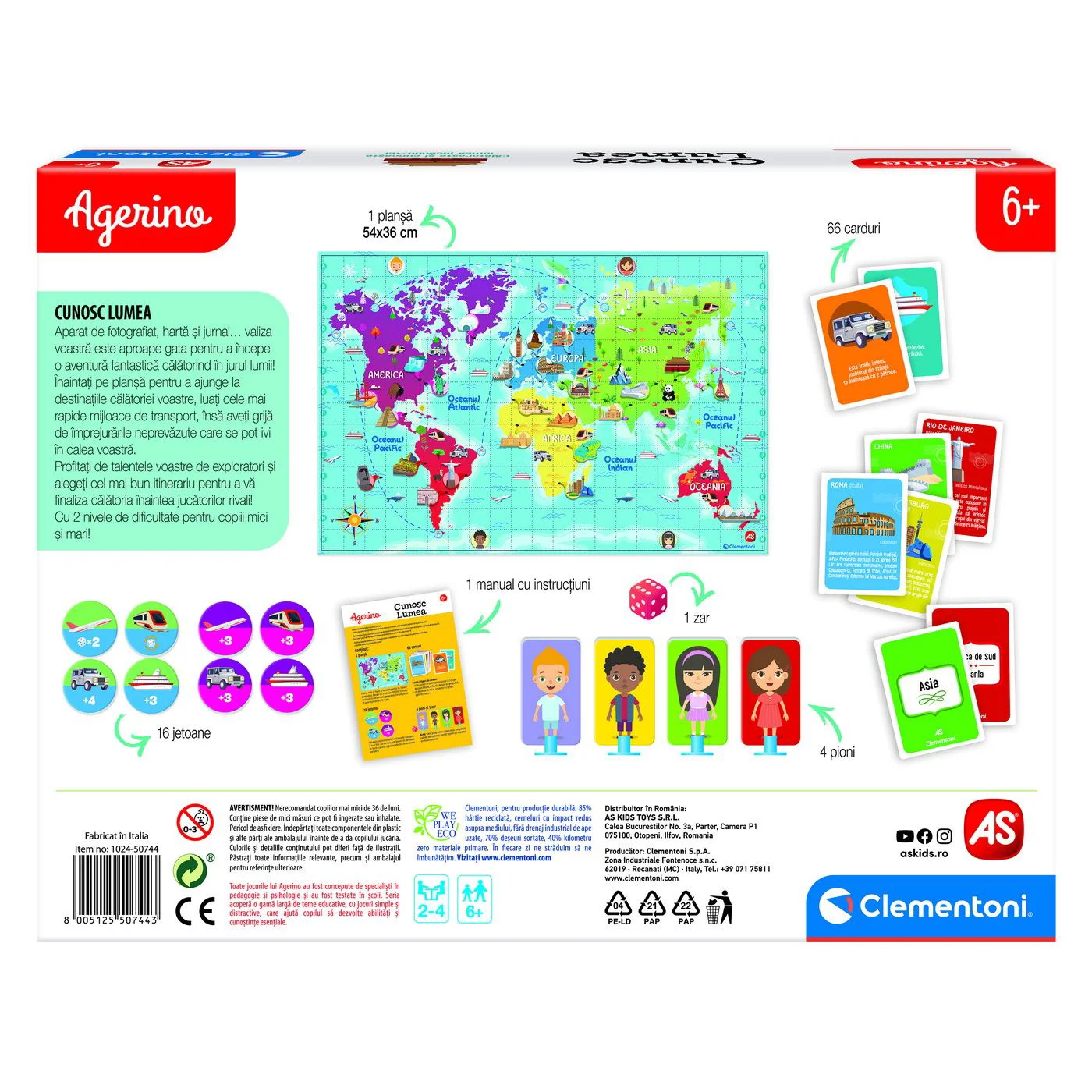 Настольная игра AS KIDS Agerino Изучаю мир