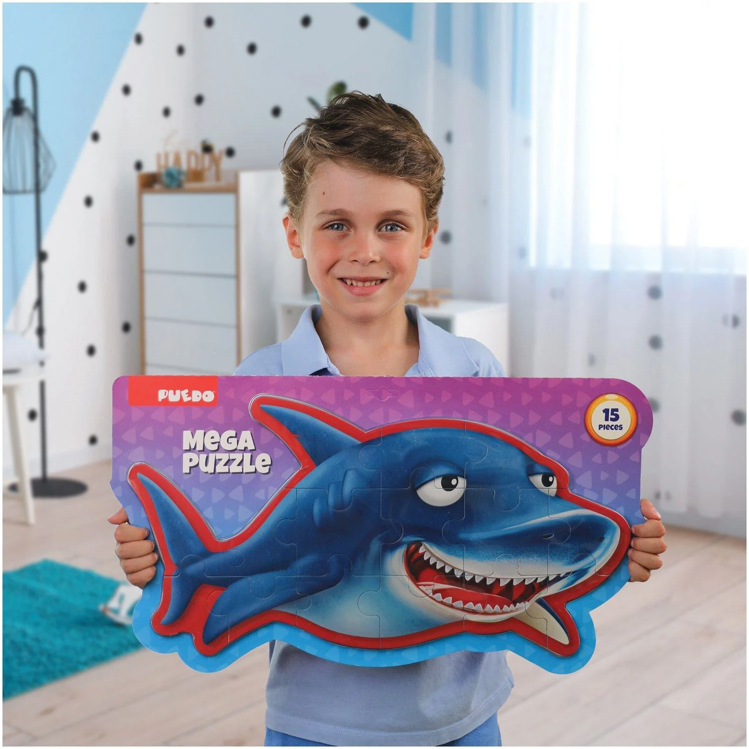 Puzzle din spuma moale Puedo Rechin, 15 el.
