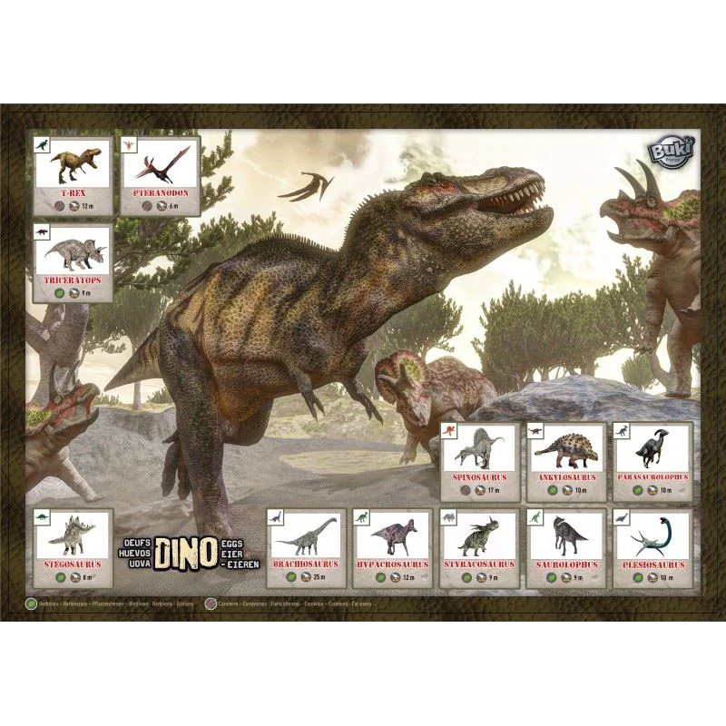 Set de joaca cu 12 dinozauri Buki Mega Pack