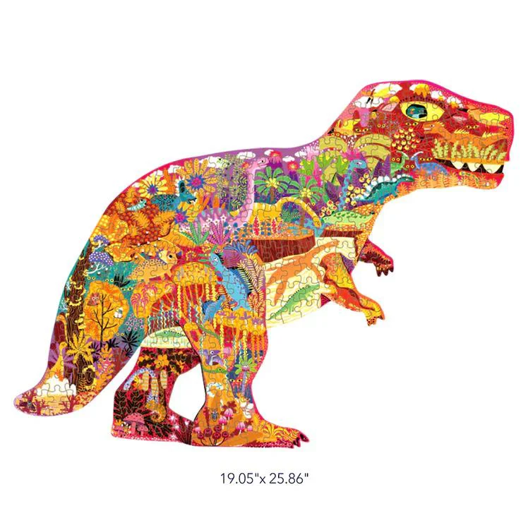 Puzzle in forma de dinozaur Mideer Lumea dinozaurilor, 280 el. foto