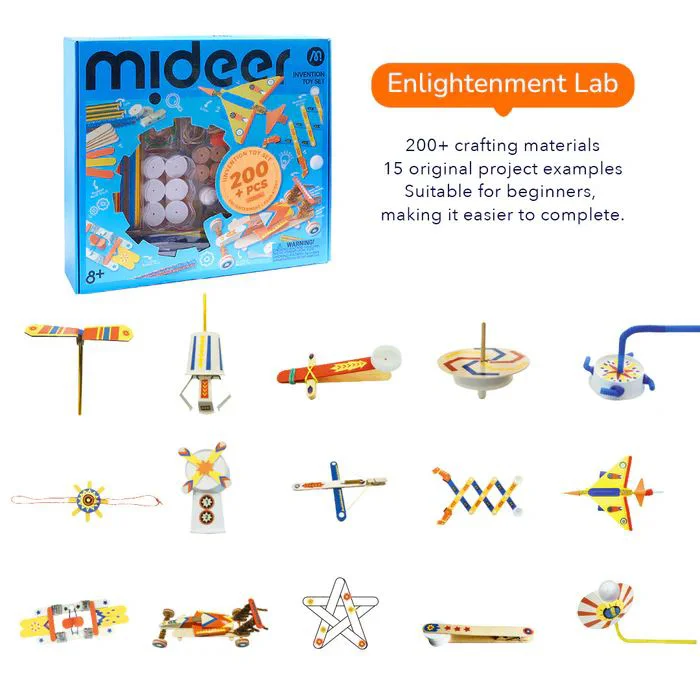Set de creatie Mideer Laboratorul de lumina, 200 el.