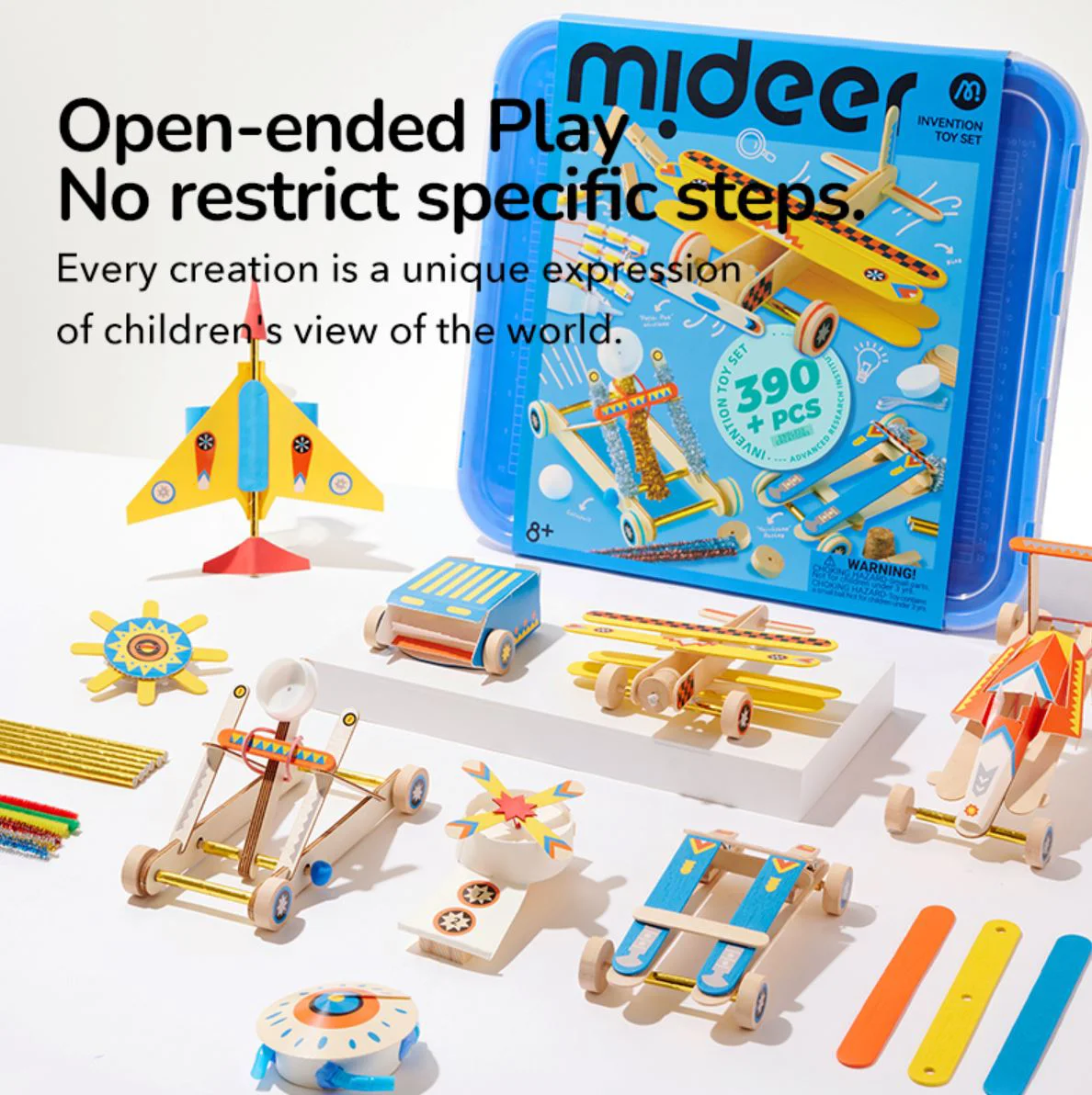 Set de creatie Mideer Laboratorul de lumina, 200 el.