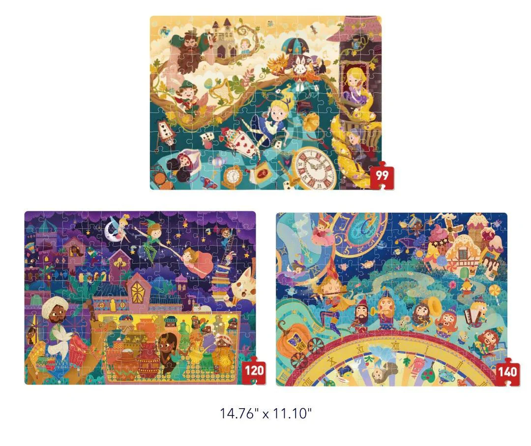 Puzzle 3 in 1 Mideer Universul povestilor, nivelul 5 foto