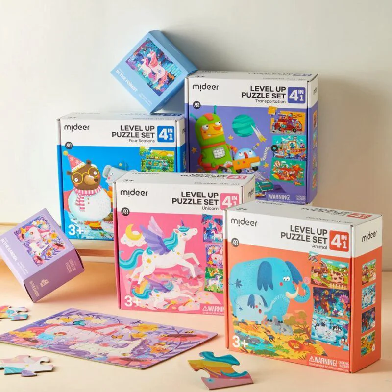 Puzzle 4 in 1 Mideer Unicorn foto