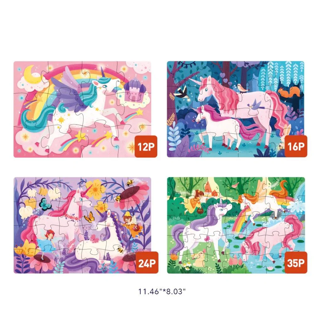 Puzzle 4 in 1 Mideer Unicorn foto