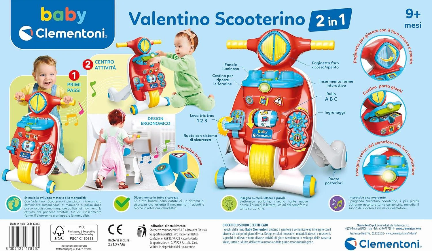 Толокар 2 в 1 Clementoni Baby foto