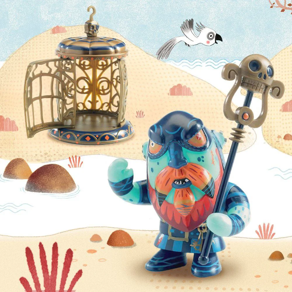 Figurina Djeco Pirate Gnomus & Ze Cage foto