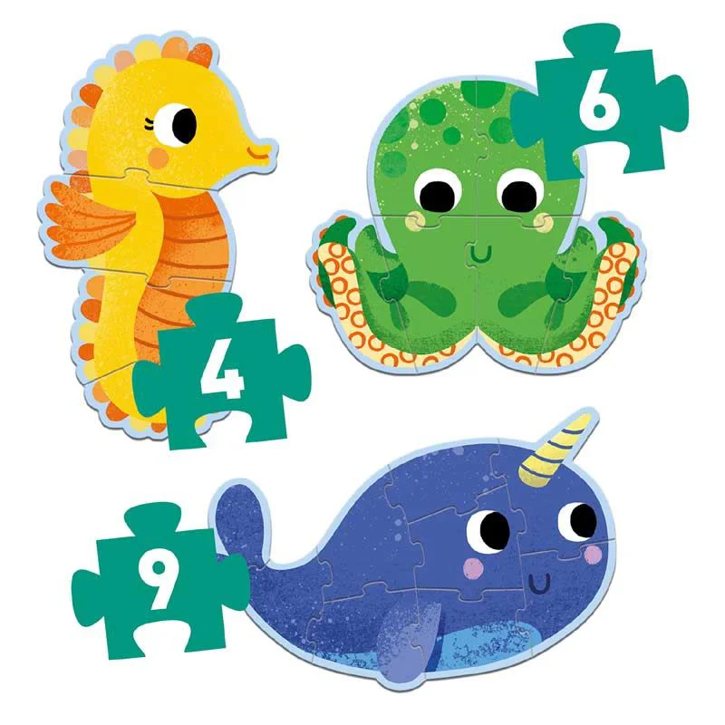 Set puzzle-uri evolutive Djeco In Mare foto