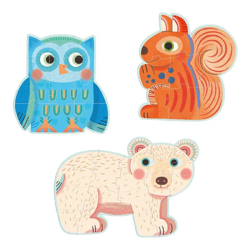 Set puzzle-uri evolutive Djeco In Padure foto