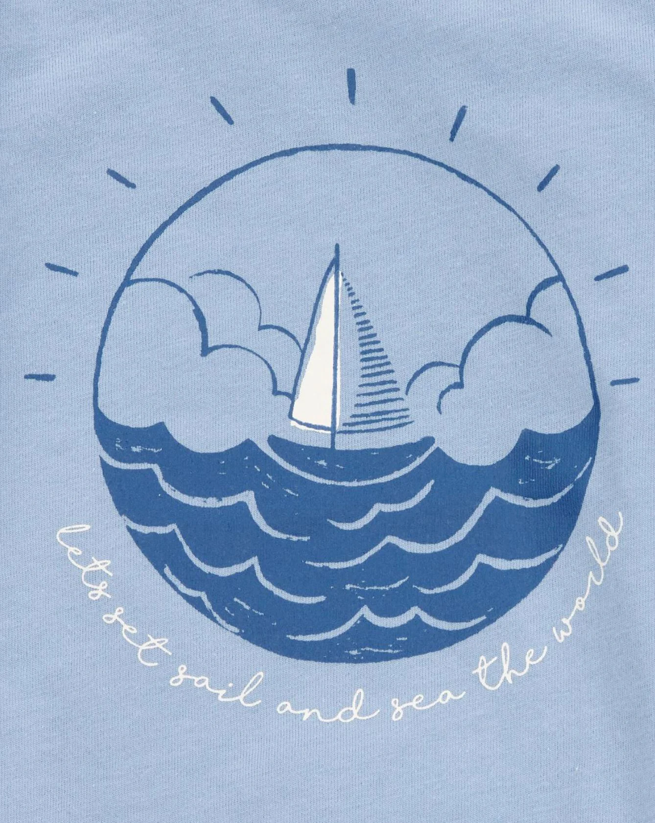 Carter's Set 3 piese Body, tricou si pantaloni scurti Blue Sailboat Graphic foto