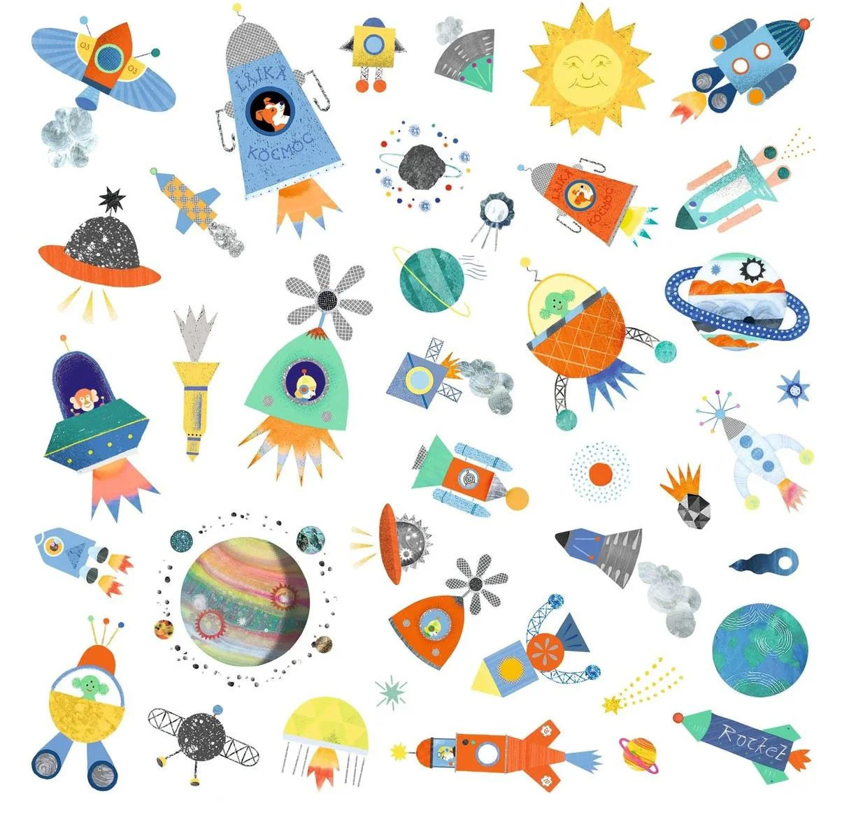 Set de stickere Djeco Interstellar