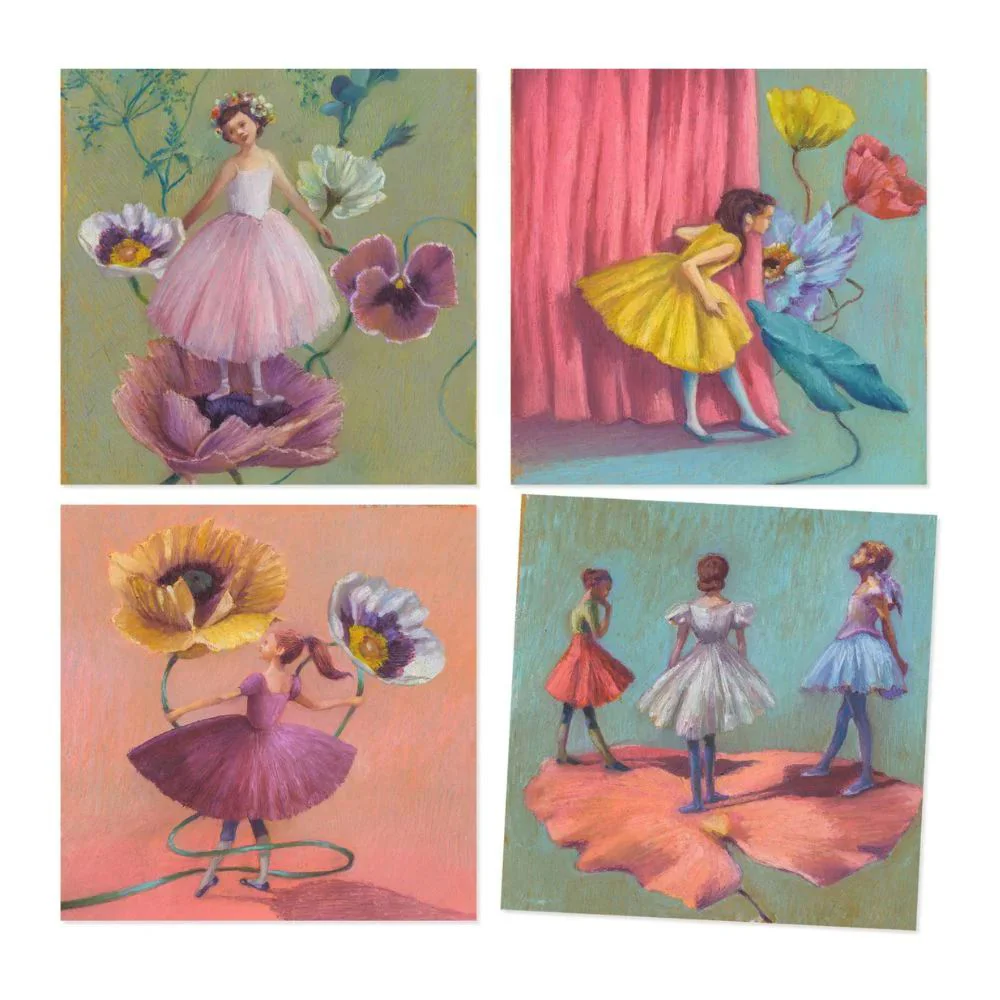 Набор для рисования восковыми карандашами Djeco The Ballerina by Edgar Degas