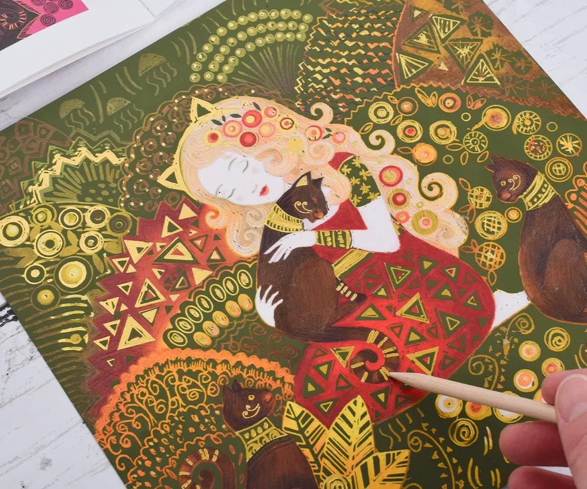 Набор для рисования Djeco Golden Goddesses by Gustave Klimt