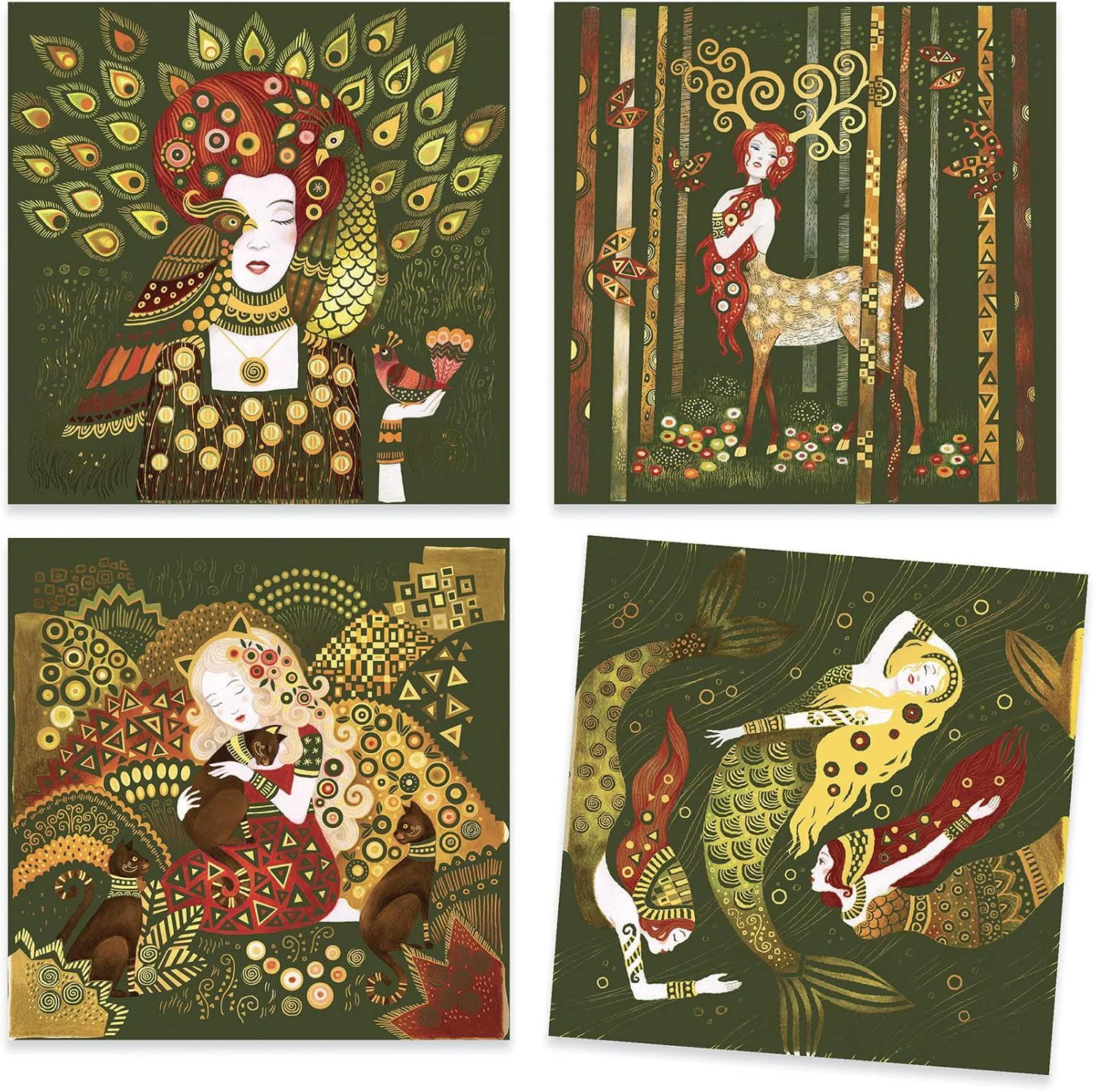 Набор для рисования Djeco Golden Goddesses by Gustave Klimt