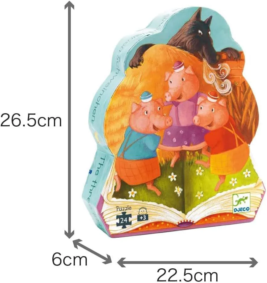 Puzzle Djeco Cei 3 purcelusi, 24 el. foto