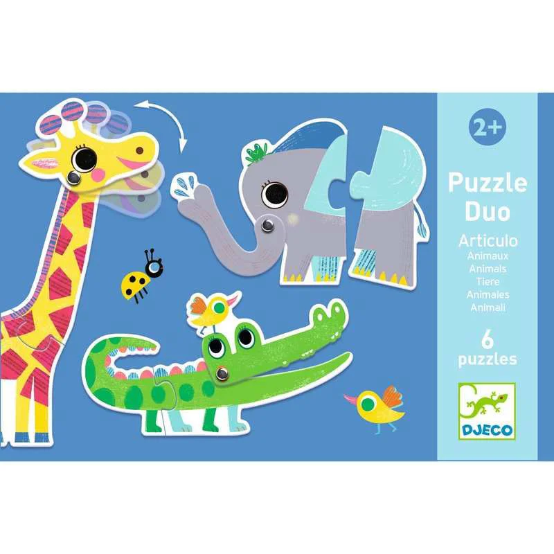 Puzzle Djeco Duo Articulo Animale, 12 el.