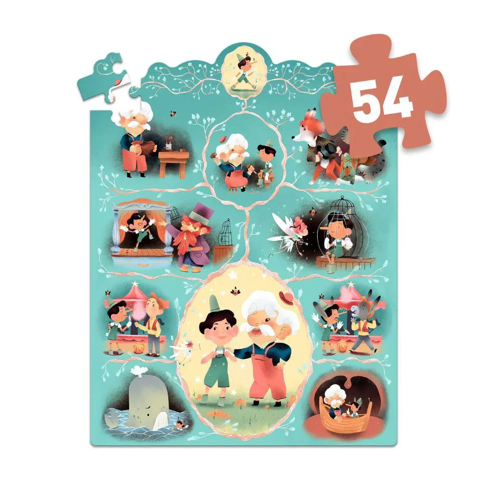 Puzzle Djeco Pinocchio, 54 el. foto