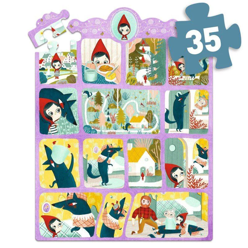 Puzzle Djeco Scufita Rosie, 35 el. foto