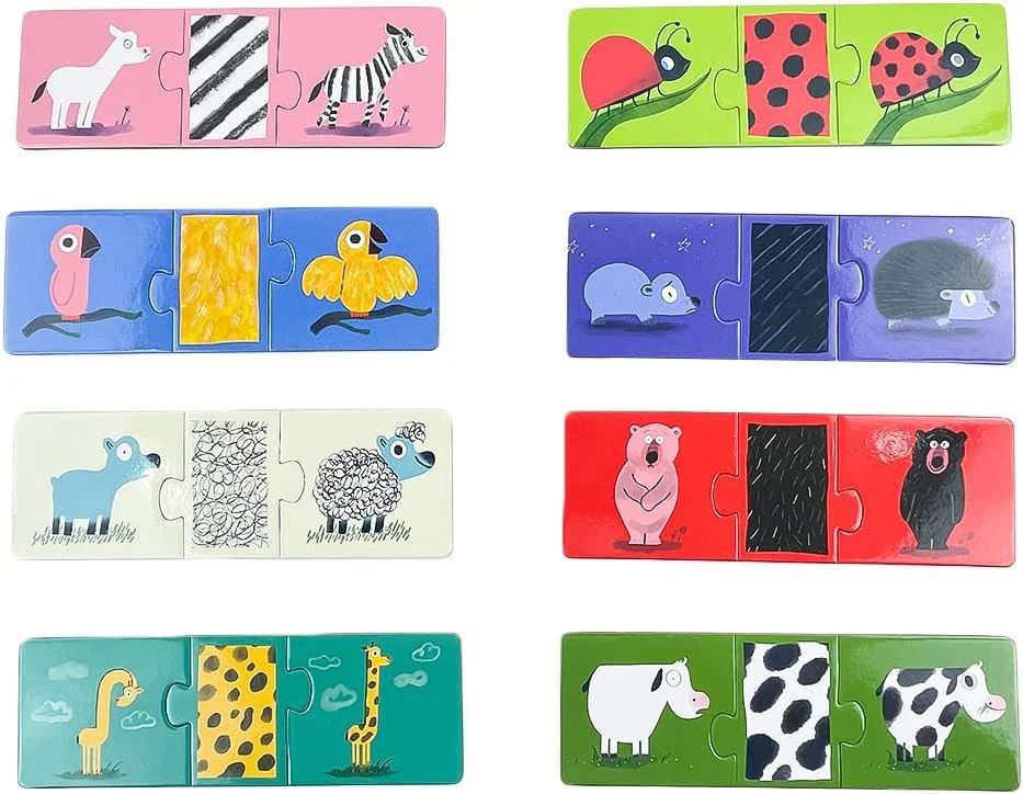 Puzzle educativ Djeco Trio Animale Dezbracate