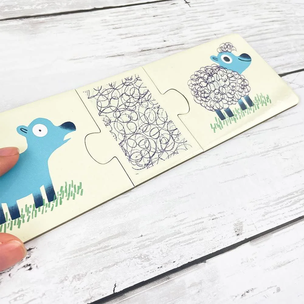 Puzzle educativ Djeco Trio Animale Dezbracate
