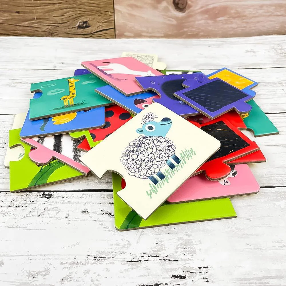 Puzzle educativ Djeco Trio Animale Dezbracate