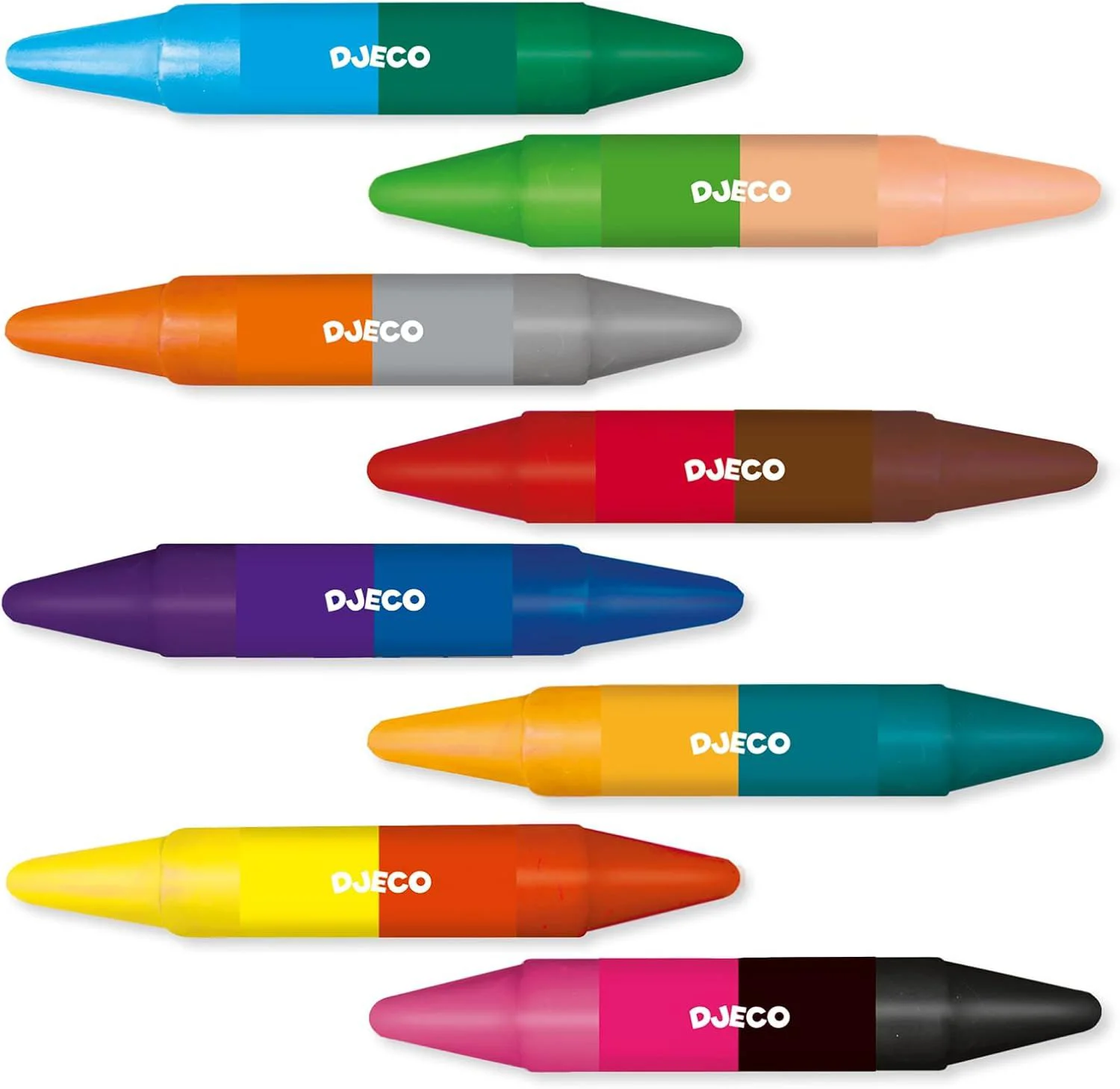 Set creioane cerate cu varfuri duble Djeco, 8 buc. foto