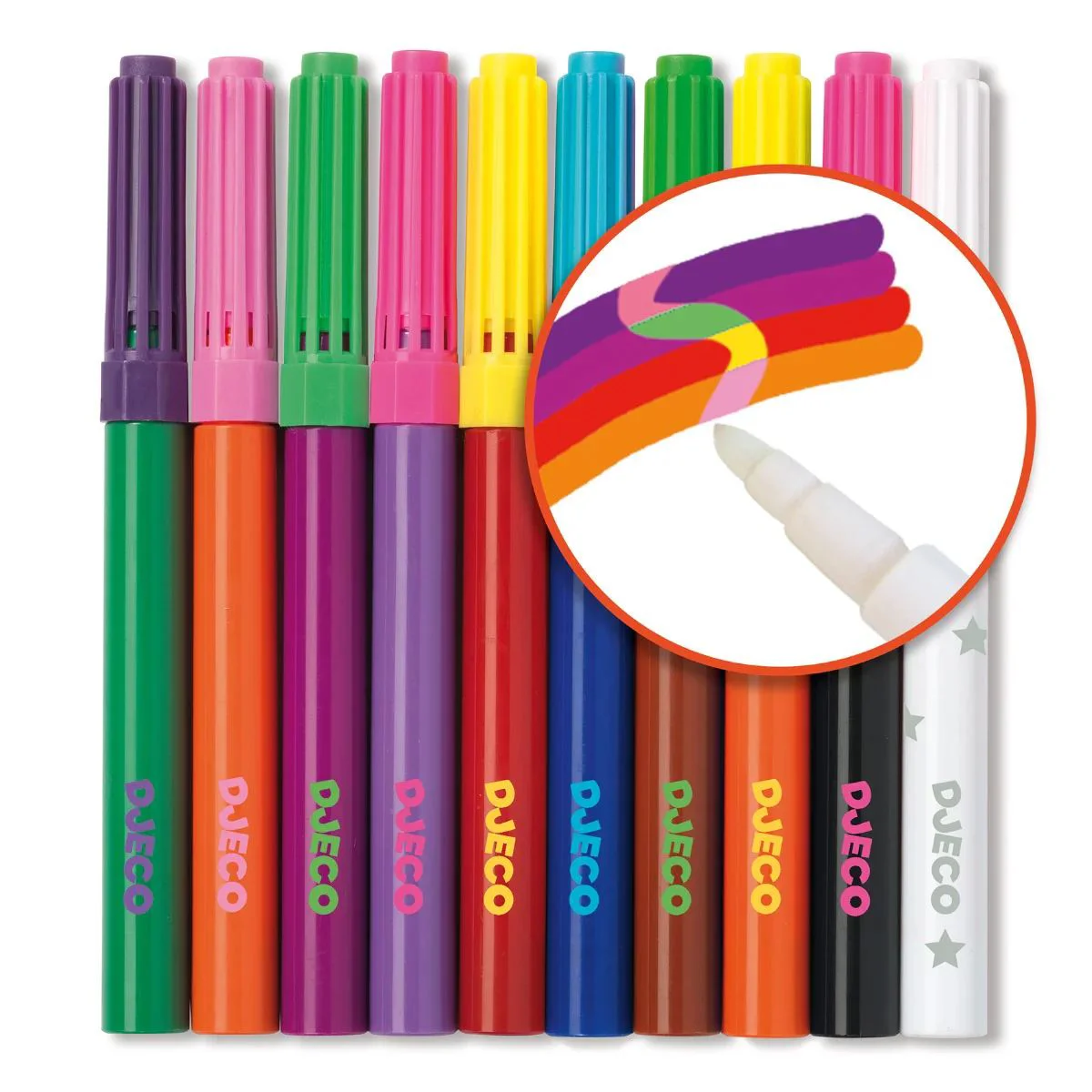 Set carioci Djeco Magic Felt Tips, 10 culori foto