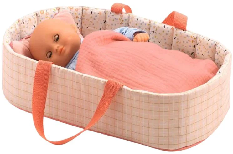 Тканевая люлька для кукол Djeco Pomea Pink Lines foto