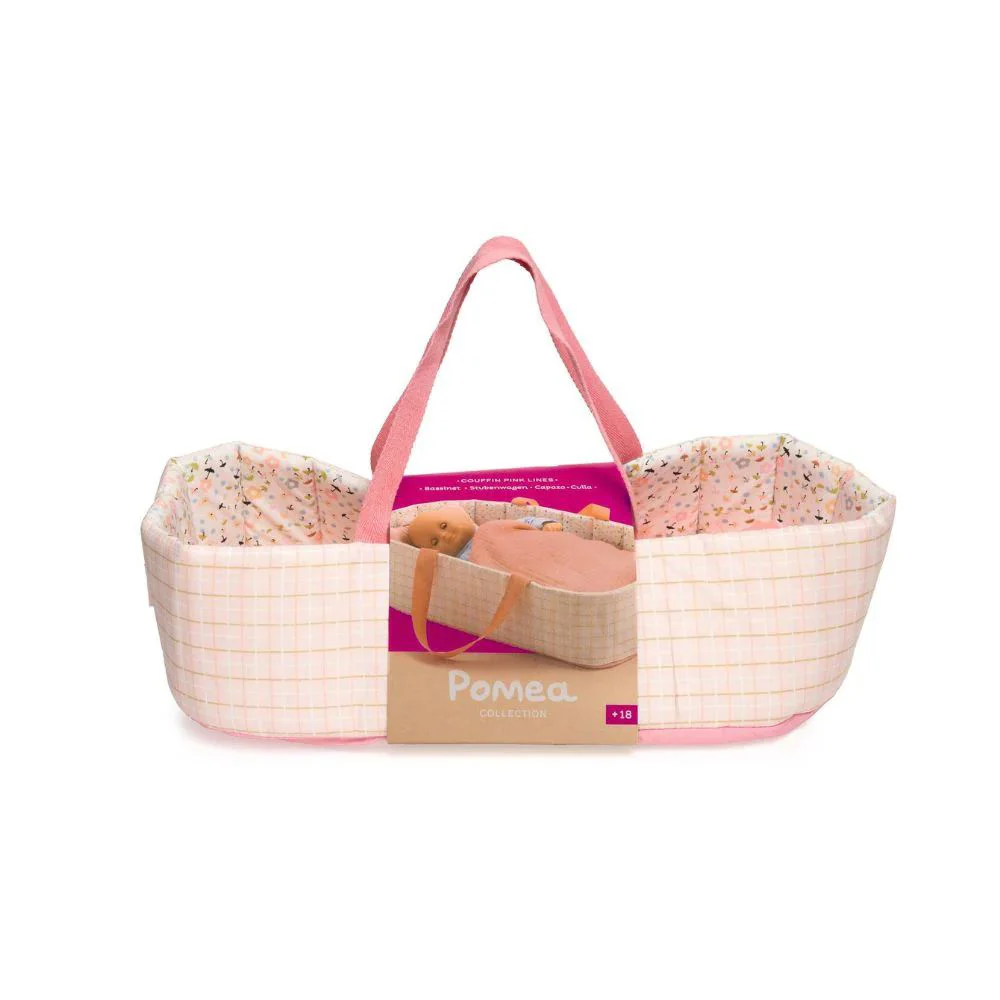 Тканевая люлька для кукол Djeco Pomea Pink Lines foto