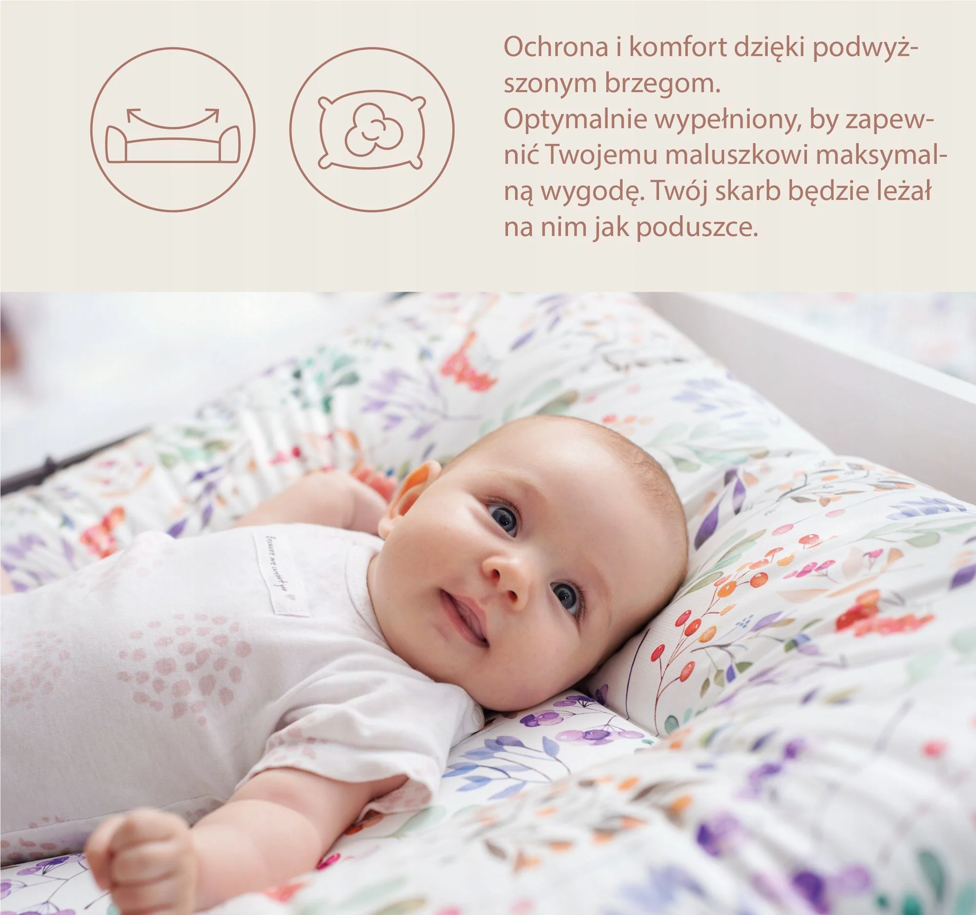 Мягкий пеленальный коврик Ceba Baby Basic Spots, 75x72 см
