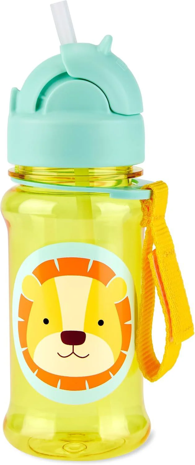 Бутылочка с трубочкой из тритана Skip Hop Zoo Lion foto