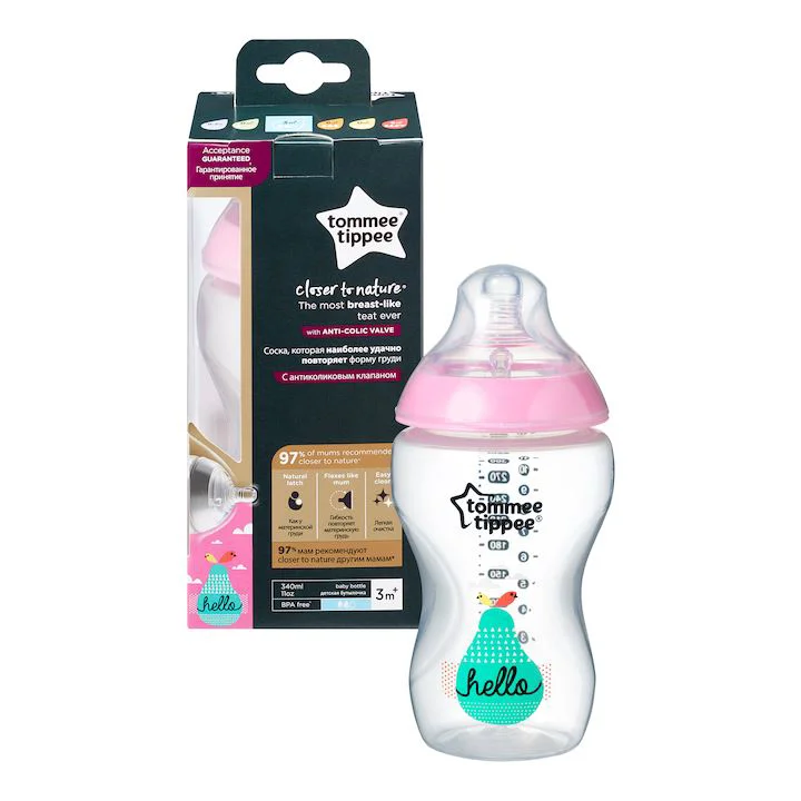 Бутылочка Tommee Tippee с рисунком (3+ мес.), 340 мл foto