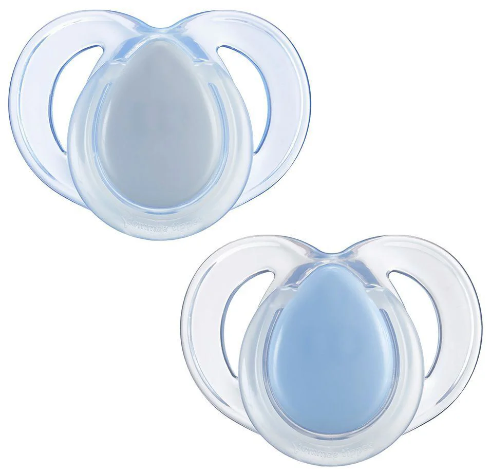 Suzete ortodontice din silicon Tommee Tippee Albastre (6-18 luni), 2 buc. foto