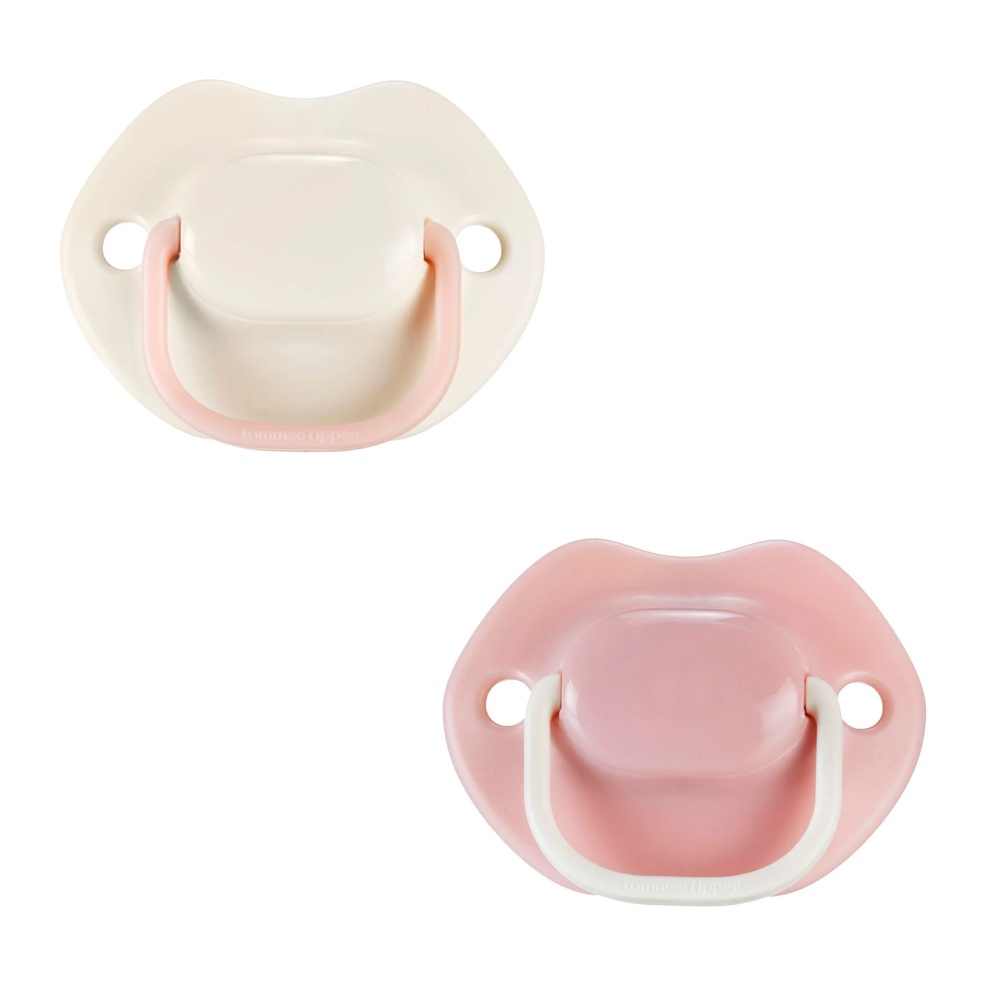 Ортодонтические силиконовые пустышки Tommee Tippee Moda Бежевый/Розовый (0–6 мес.), 2 шт. foto