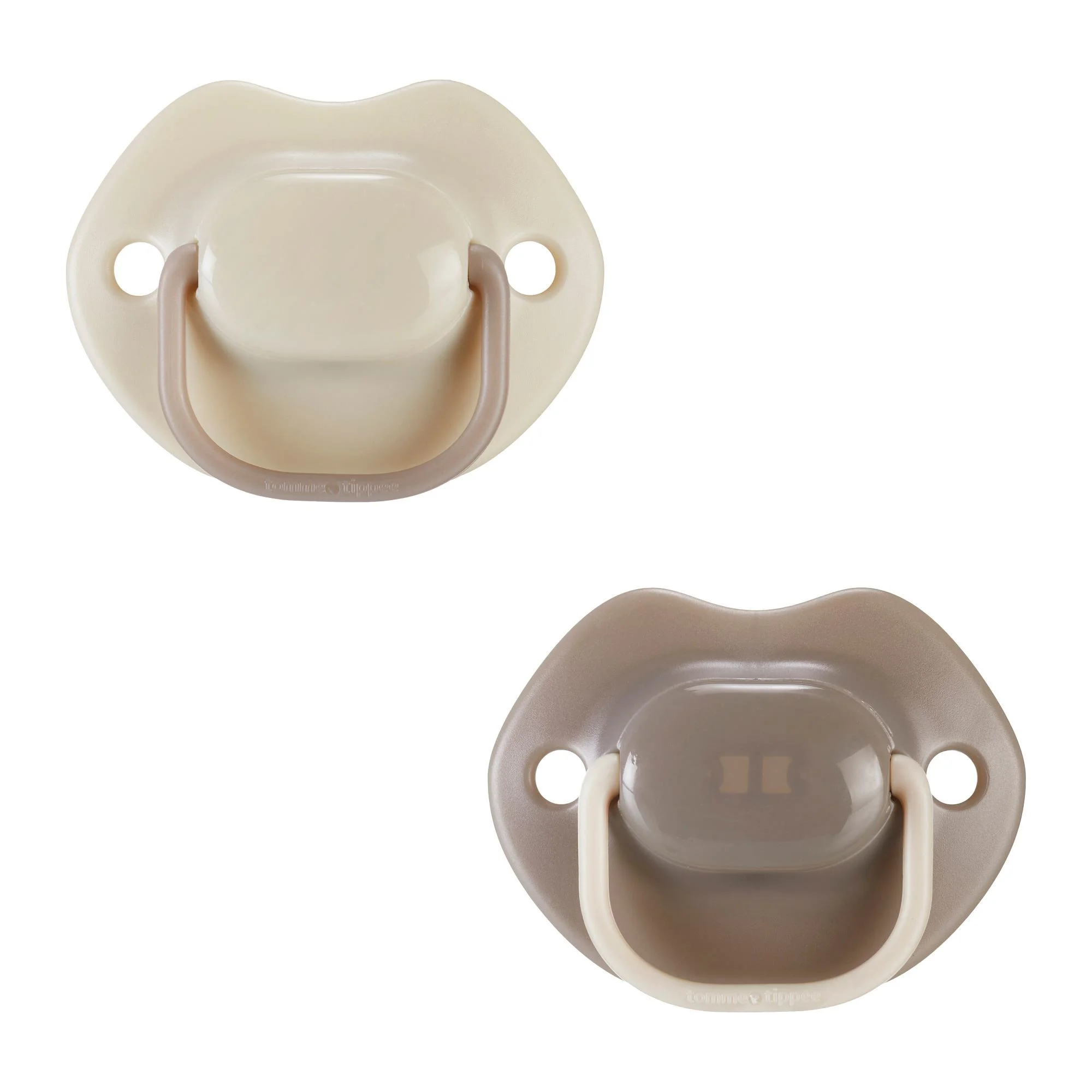 Ортодонтические силиконовые пустышки Tommee Tippee Moda Бежевые (18–36 мес.), 2 шт. foto